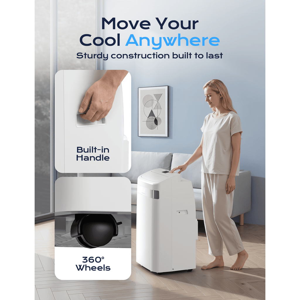 Nepsam 12000 BTU Portable Air Conditioner,4-in-1 Quiet AC Cooler Dehumidifier Fan, 550 sq.ft Room AC with 24H Timer, Remote Control & Window Kit