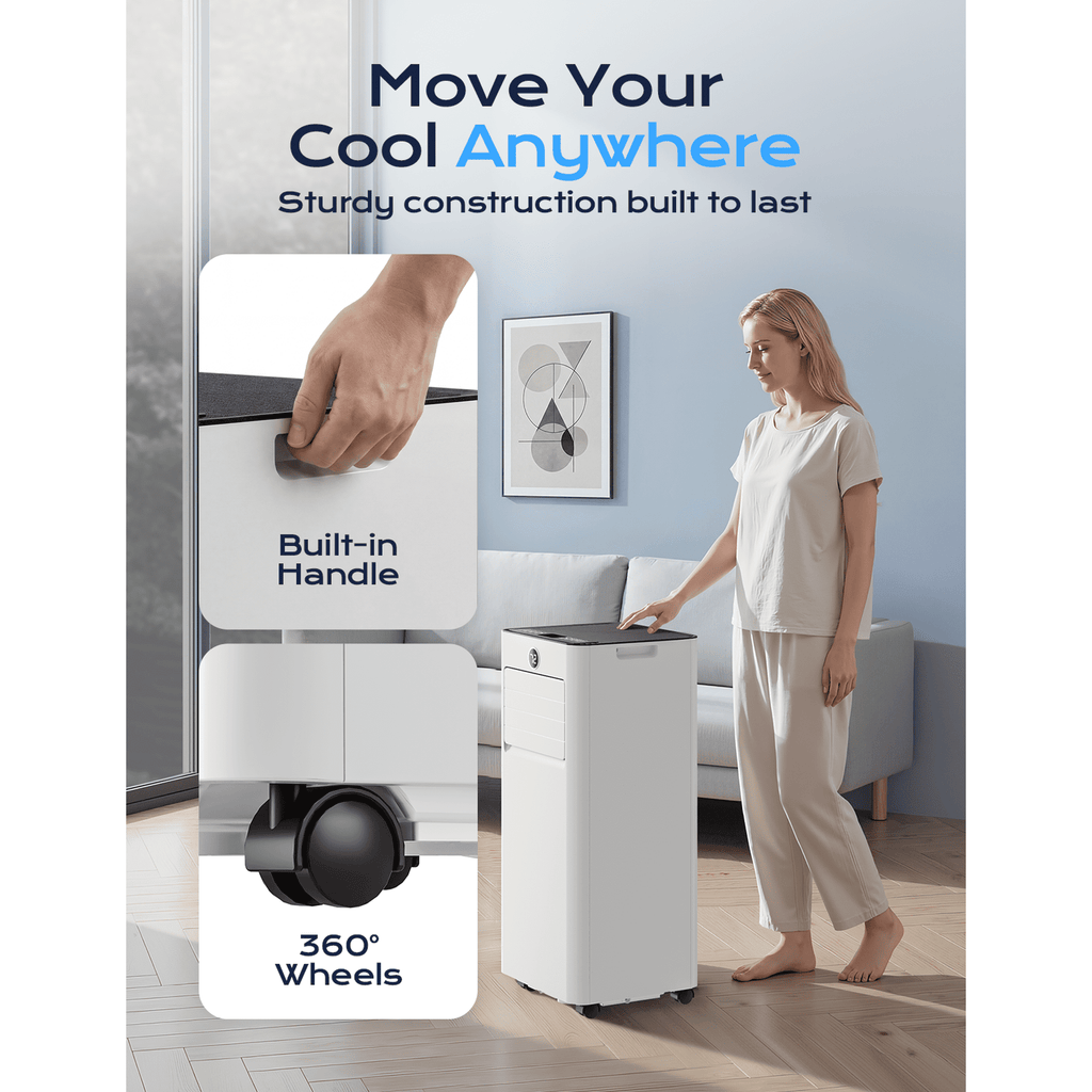 Nepsam 10000 BTU Portable Air Conditioner, 3-in-1 AC Unit, Dehumidifier, Fan, Remote, Timer, for Room up to 450 Sq.Ft
