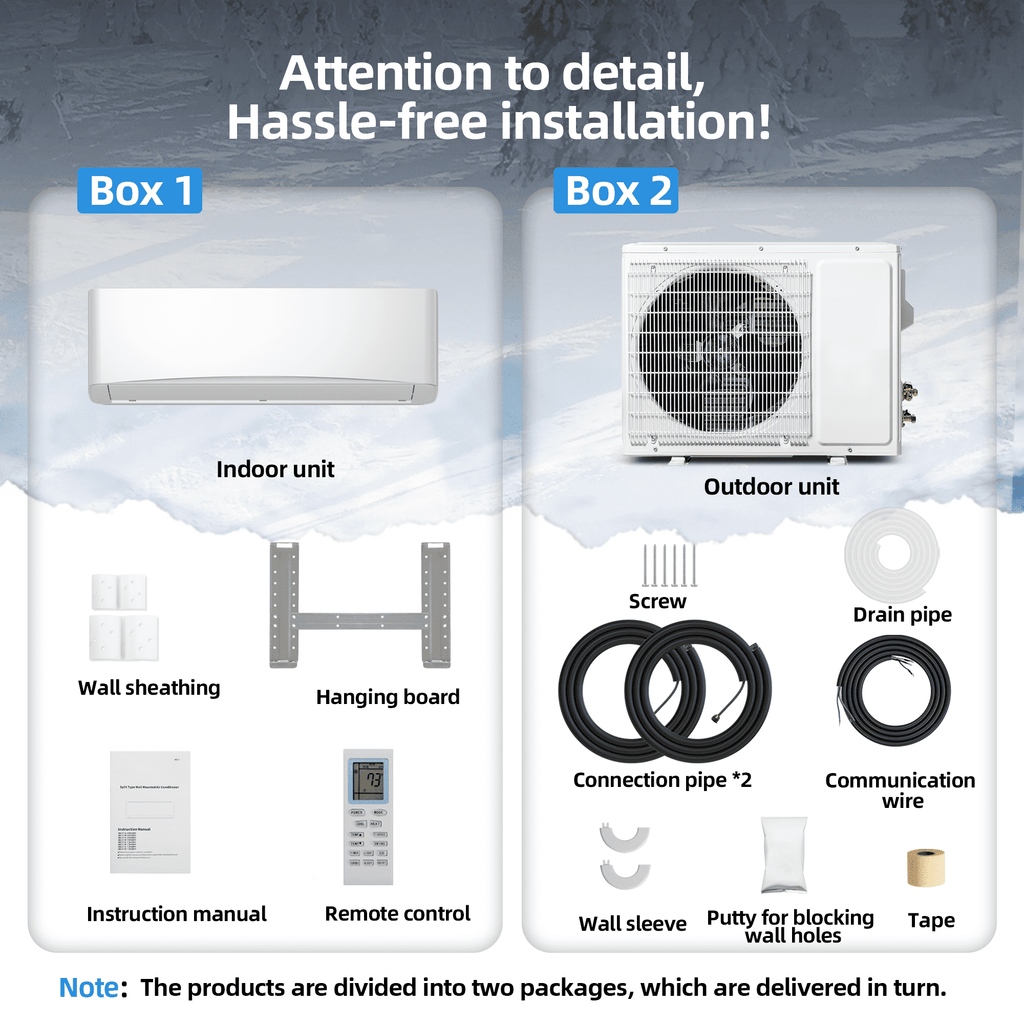 Nepsam 12000 BTU Mini Split Air Conditioner & Heater, 17 SEER2 115V Energy Energy Saving Wall Mounted Inverter Ductless AC Unit Cools up to 1250 Sq. Ft