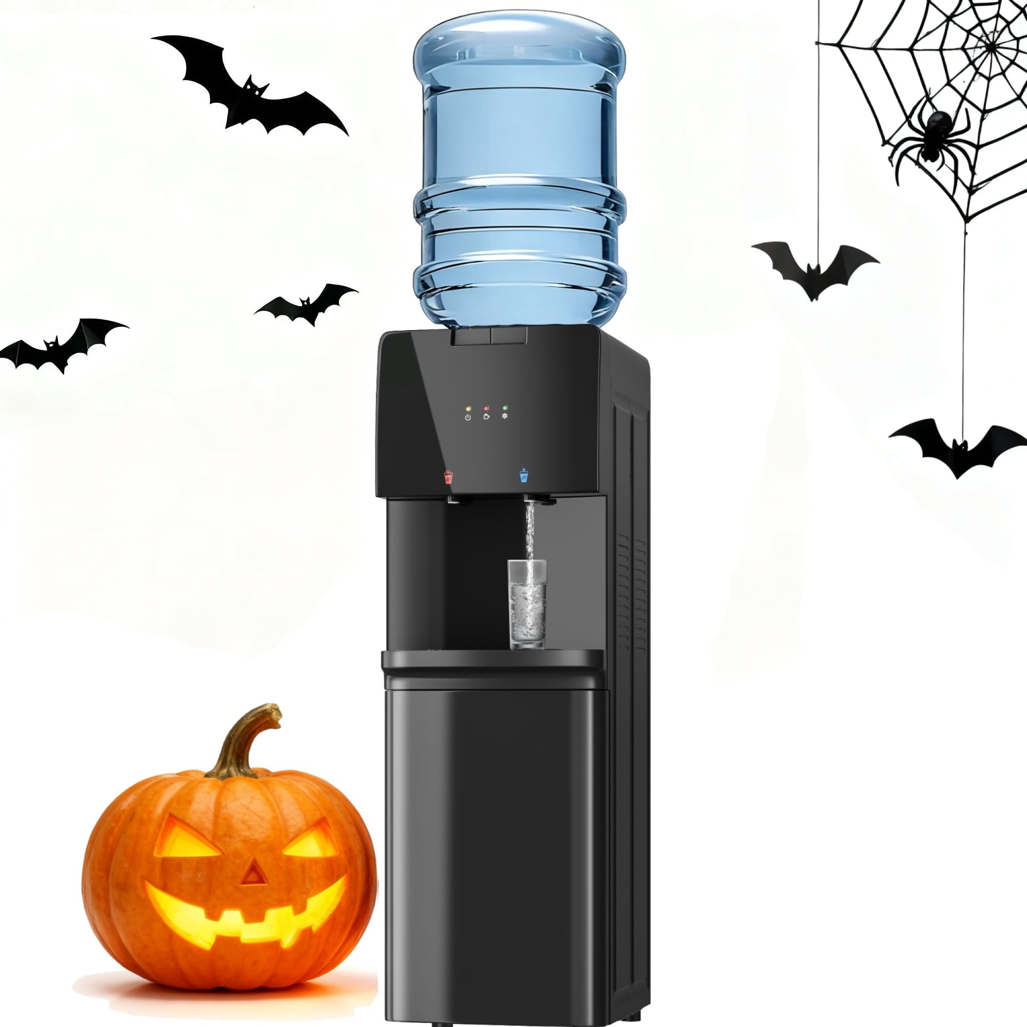 Nepsam 120V 60Hz Compressor Cooling Water Dispenser, 650W Hot & Cold Water Dispenser with Type I Shock Protection, 6.5L/h Hot 1.2L/h Cold Output for Home Office