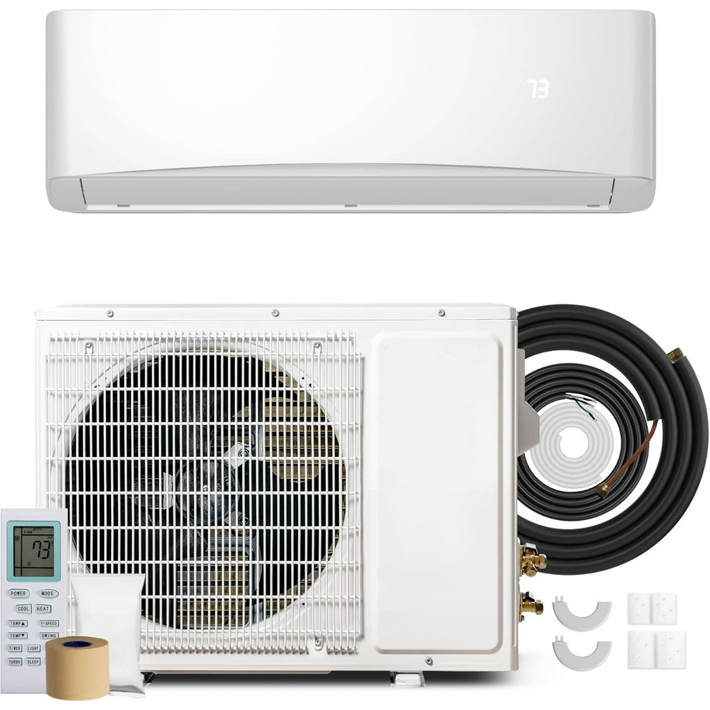 Nepsam 12000 BTU Mini Split Air Conditioner & Heater, 17 SEER2 115V Energy Energy Saving Wall Mounted Inverter Ductless AC Unit Cools up to 1250 Sq. Ft