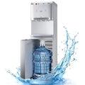 Nepsam Bottom Loading Water Cooler Dispenser - Hot, Cold & Room Temperature Water, 3 Spout Vertical Water Dispenser for 5 Gallon Bottles, Stainless Steel Design for Home & Office