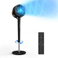 Nepsam 120° Oscillating Standing Fan, 16 Speeds DC Motor, 4 Modes, Adjustable Height, 12H Timer, Black